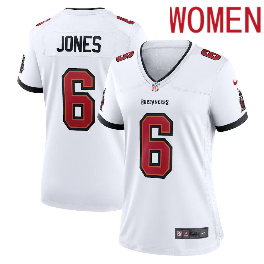 Women Tampa Bay Buccaneers 6 Julio Jones Nike White Player Game NFL Jersey